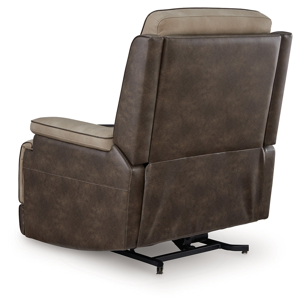 4Z-Peaceful Pause Sand Microfiber Power Lift Recliner back view