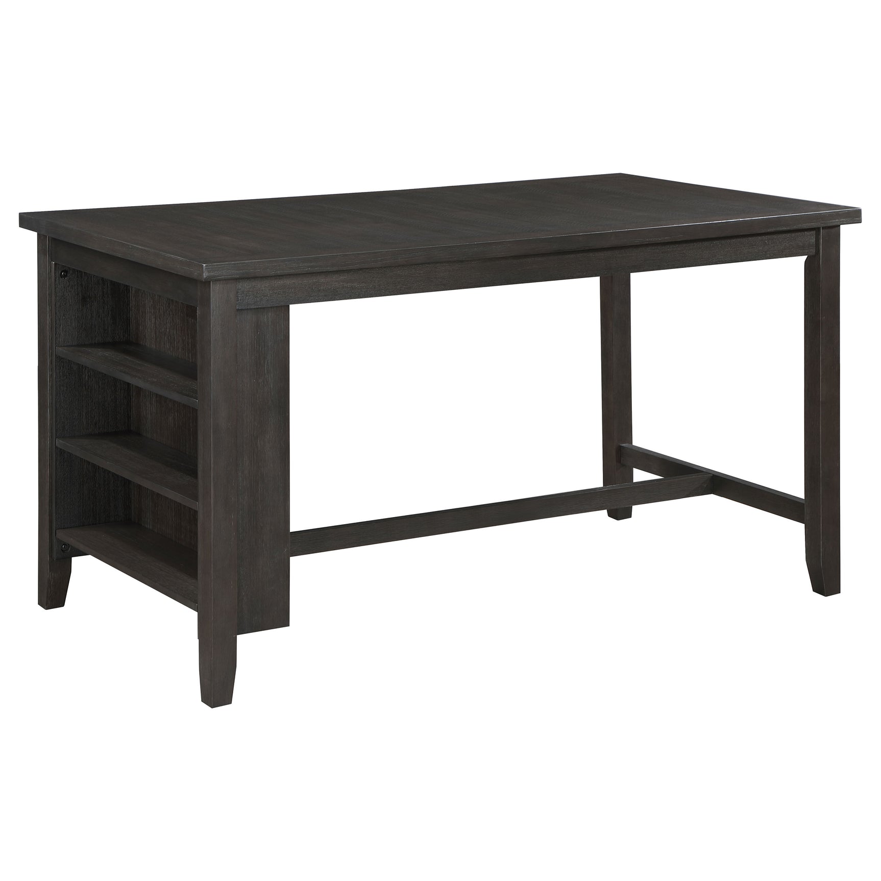 Close-up detail of dark grey table surface