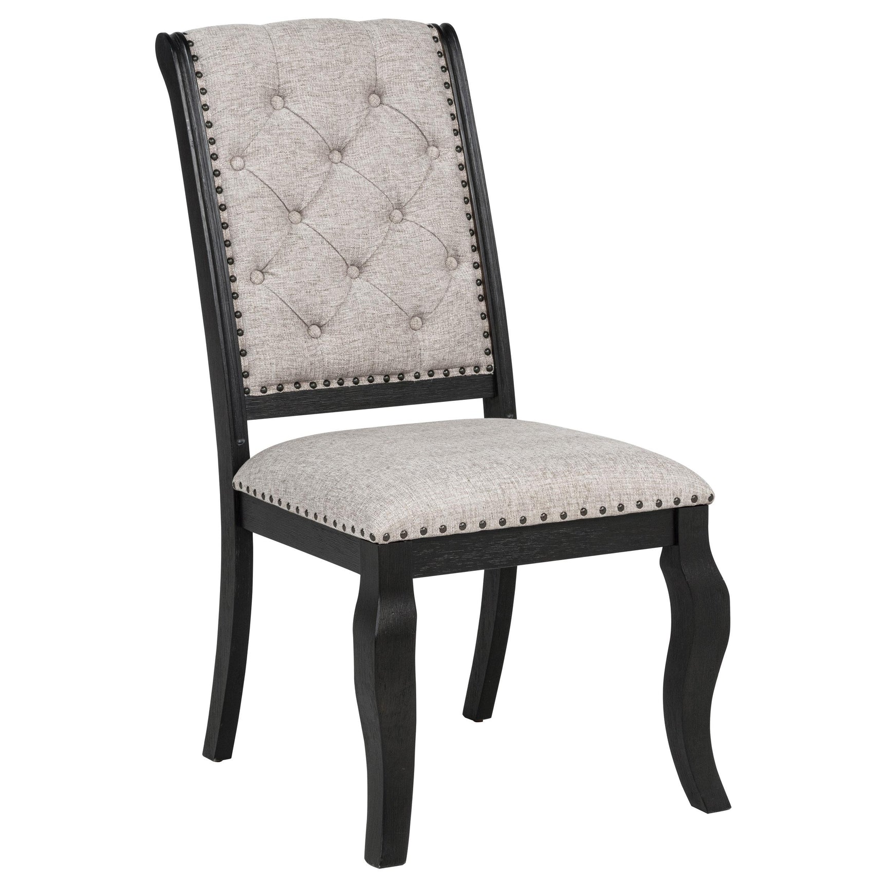 Back view of Phelps tan dining side chair