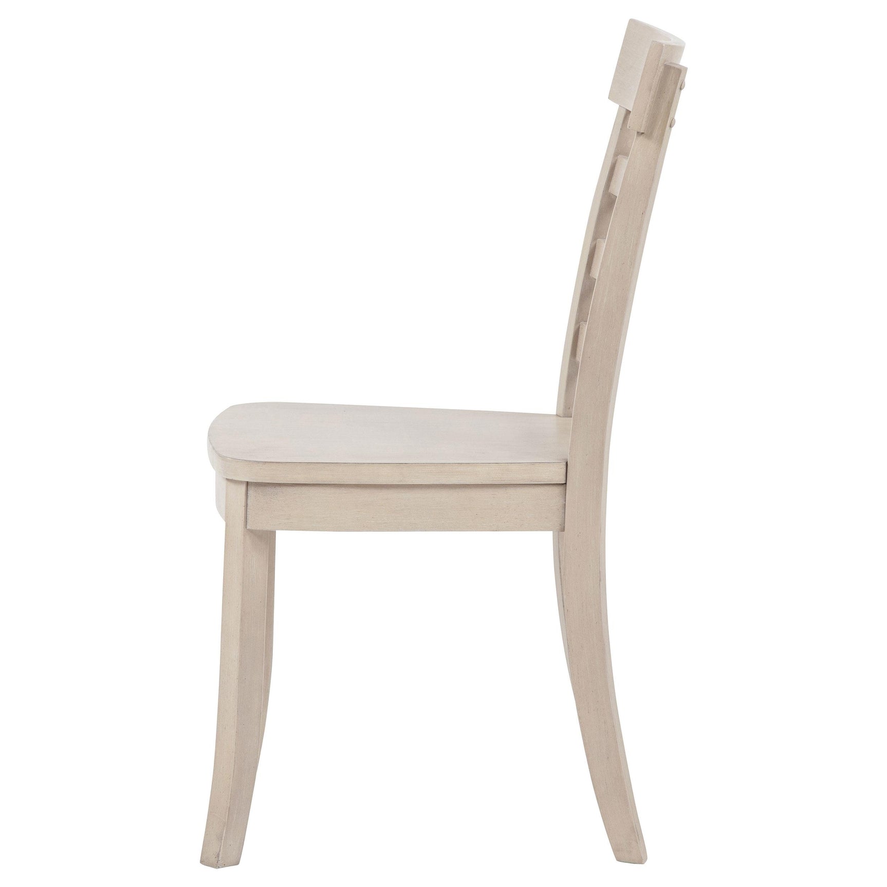 Close-up of Orrison chair's three slat ladder back design
