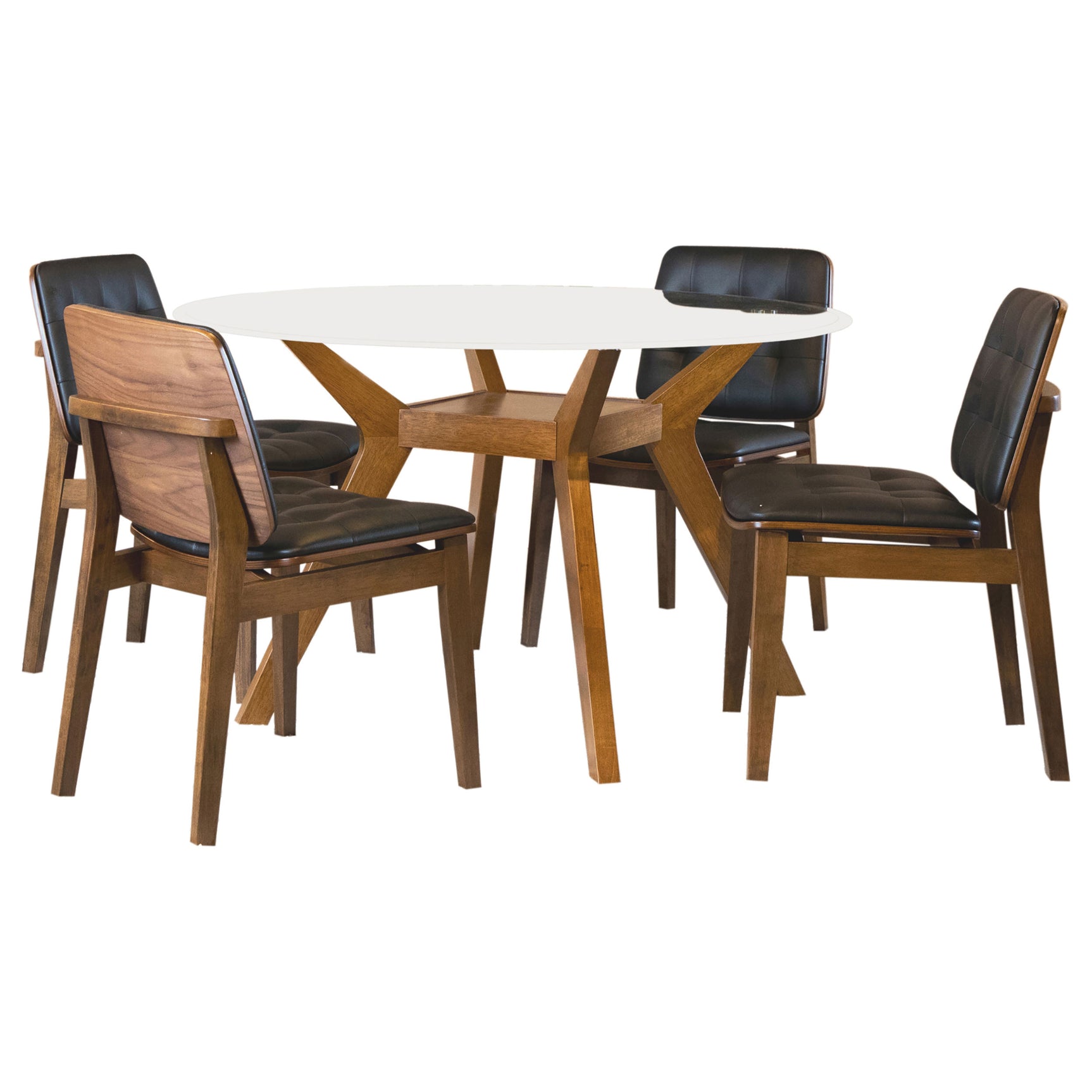 Room view showing Paxton Nutmeg Dining Set with 4 chairs