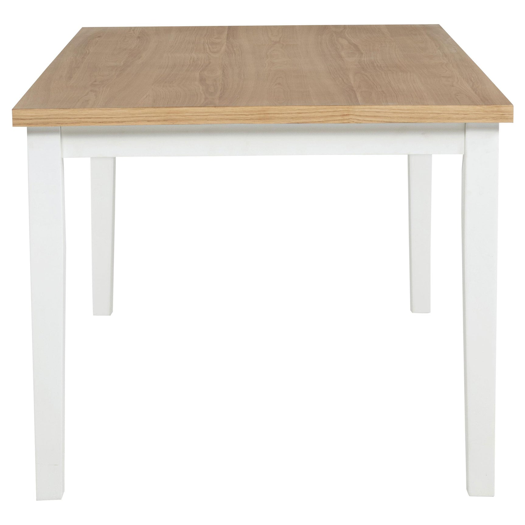 Andrews dining table white tapered leg detail