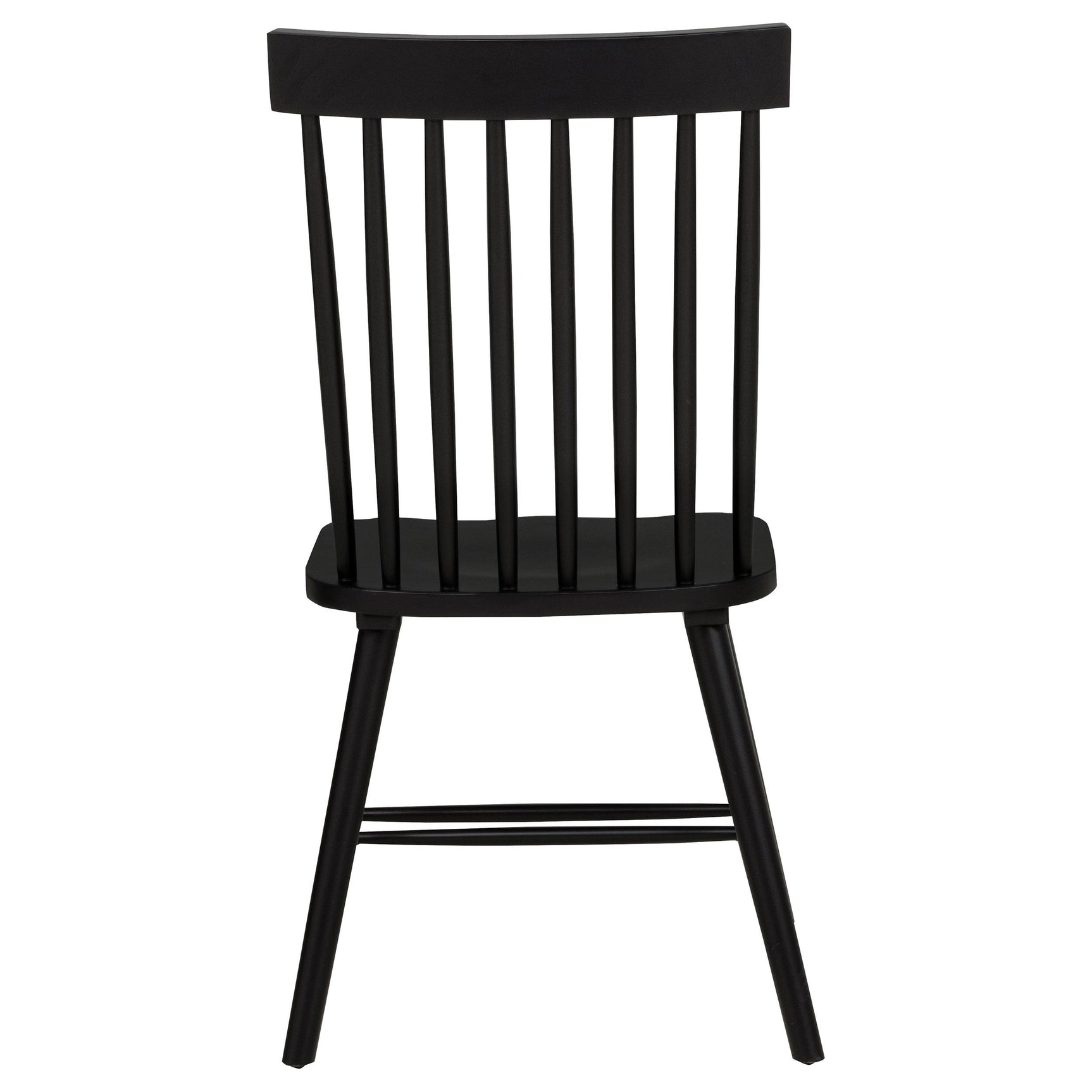 Andrews Windsor chair seat and spindles, close-up