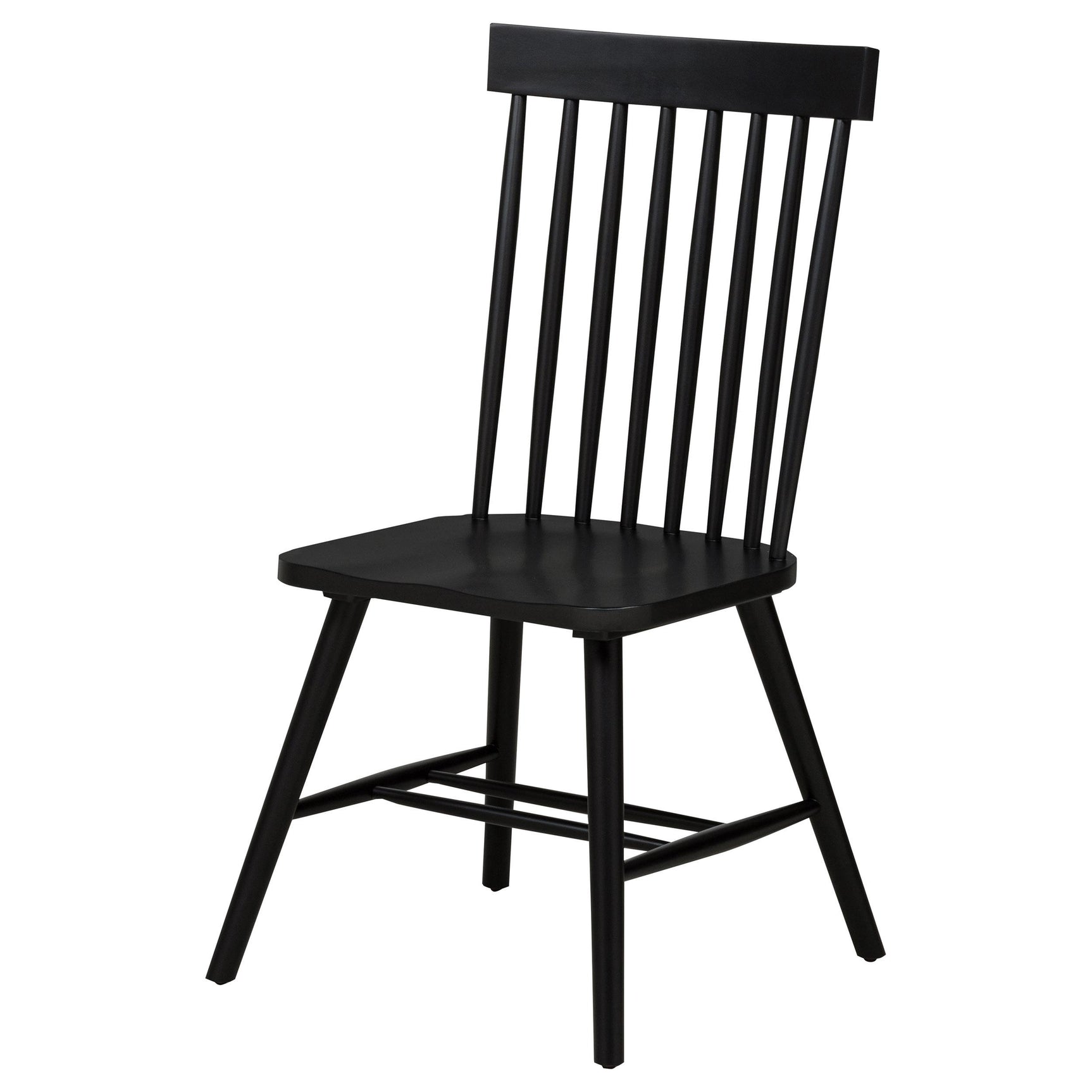 Dining side chair black with angled legs
