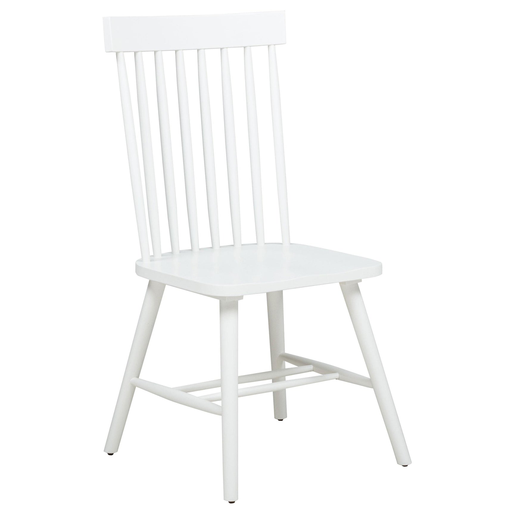 Andrews Windsor chair white showing angled legs