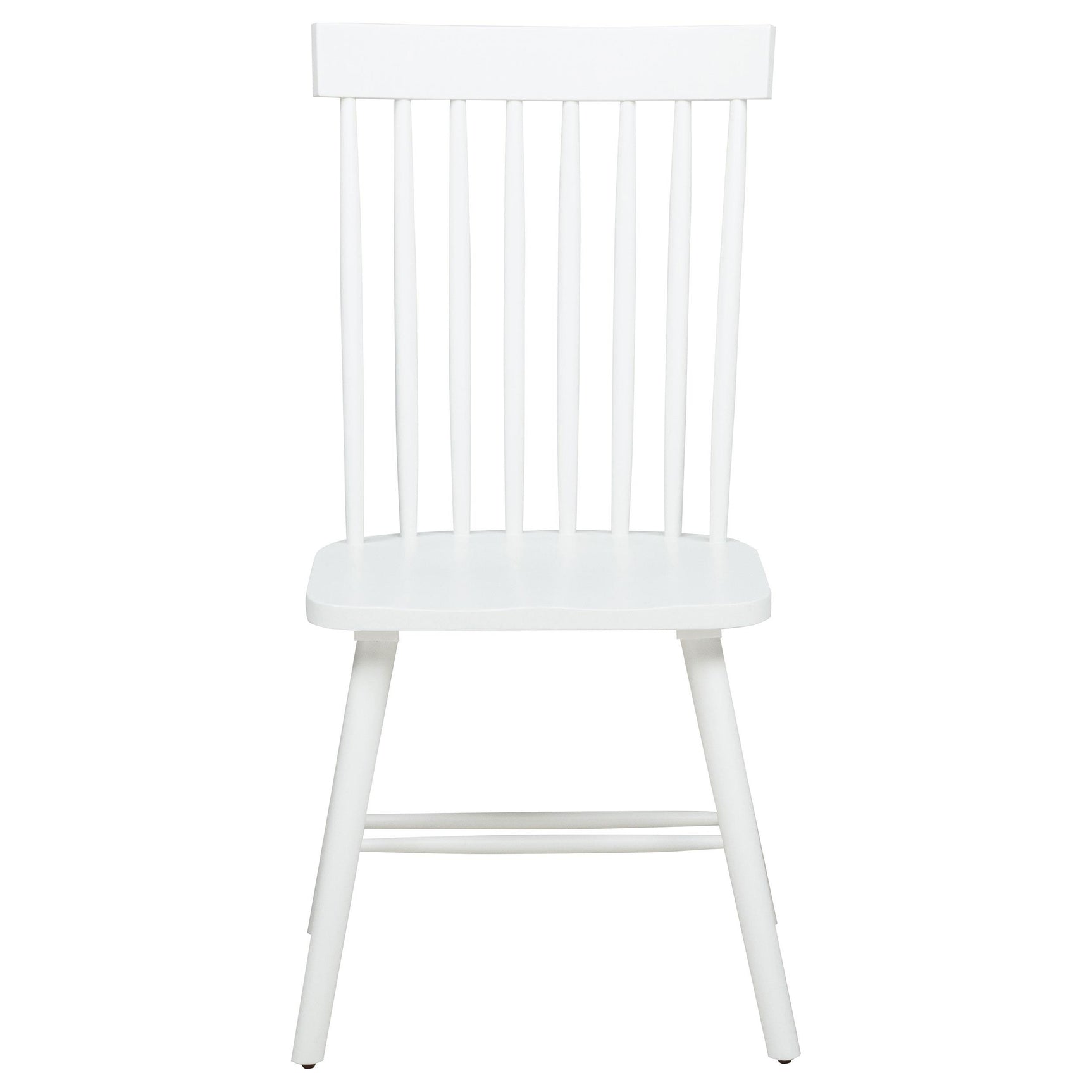 Close-up of Andrews Windsor dining chair white spindle back