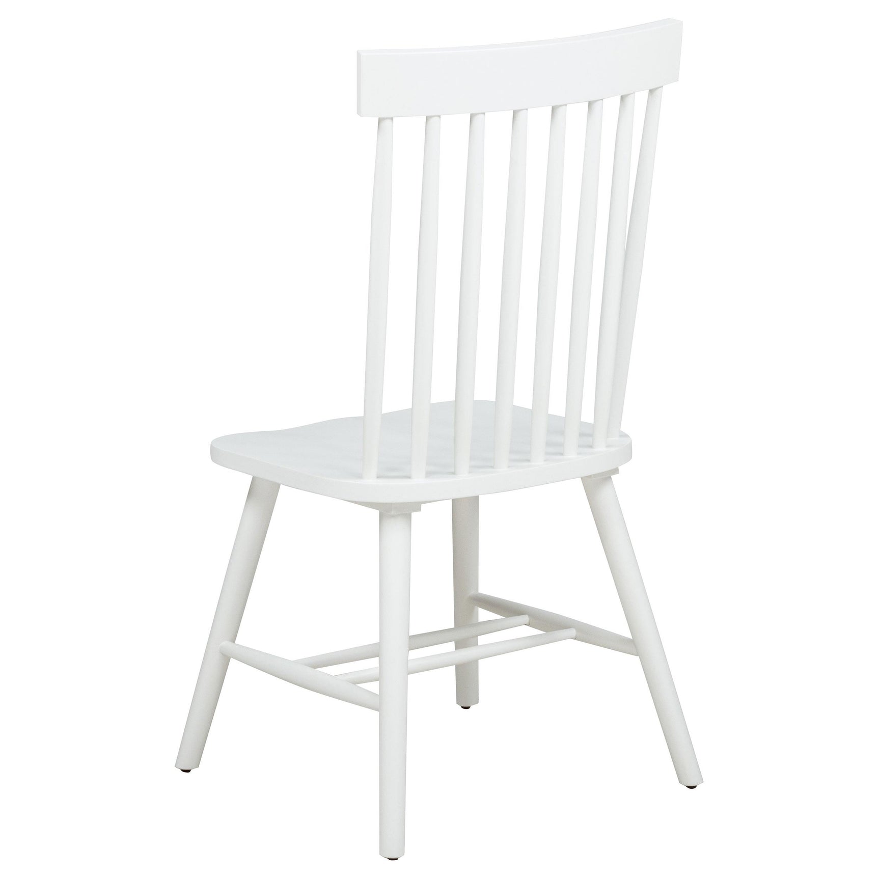 Back view of Andrews Windsor spindle back chair white