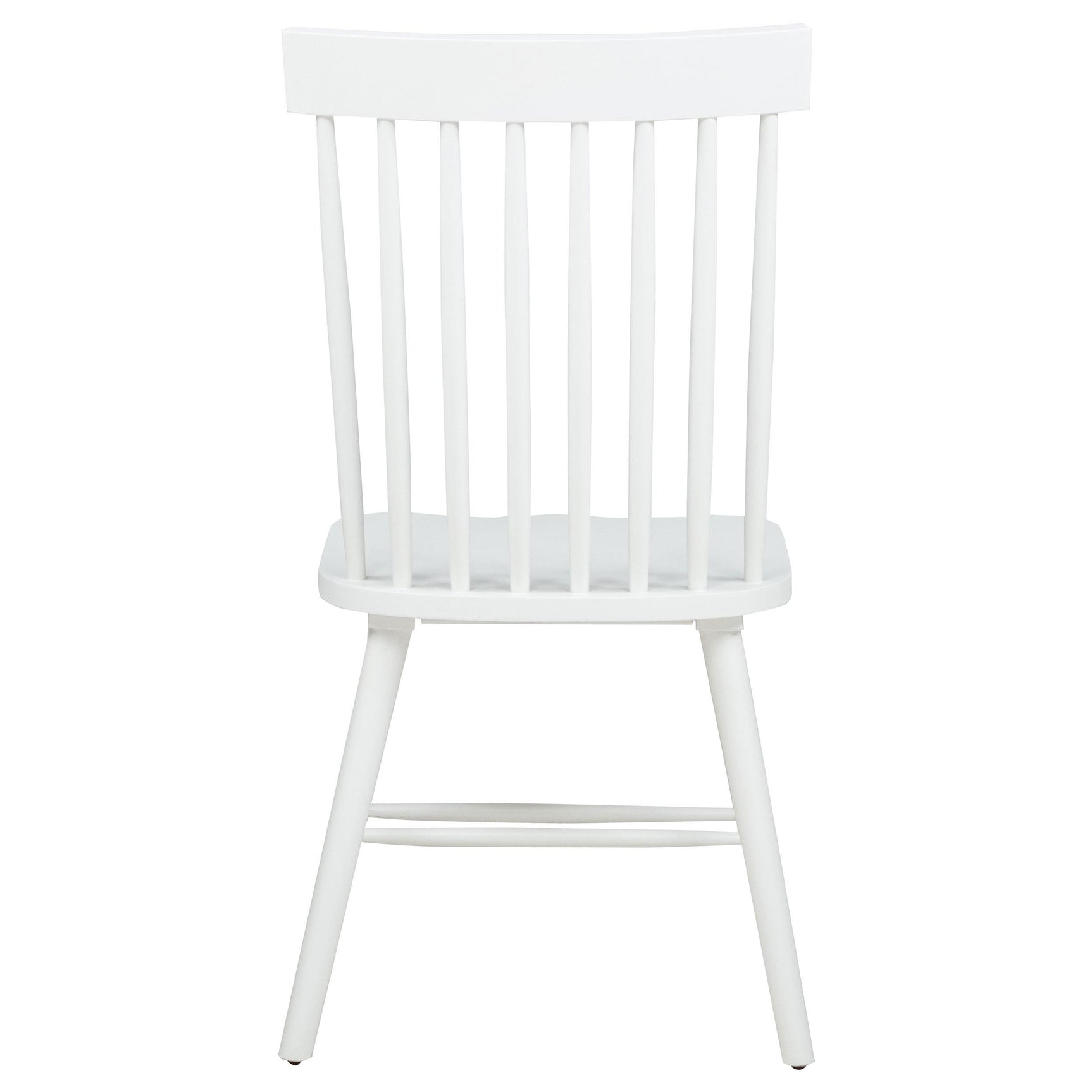 Andrews Windsor white dining chair on hardwood floor