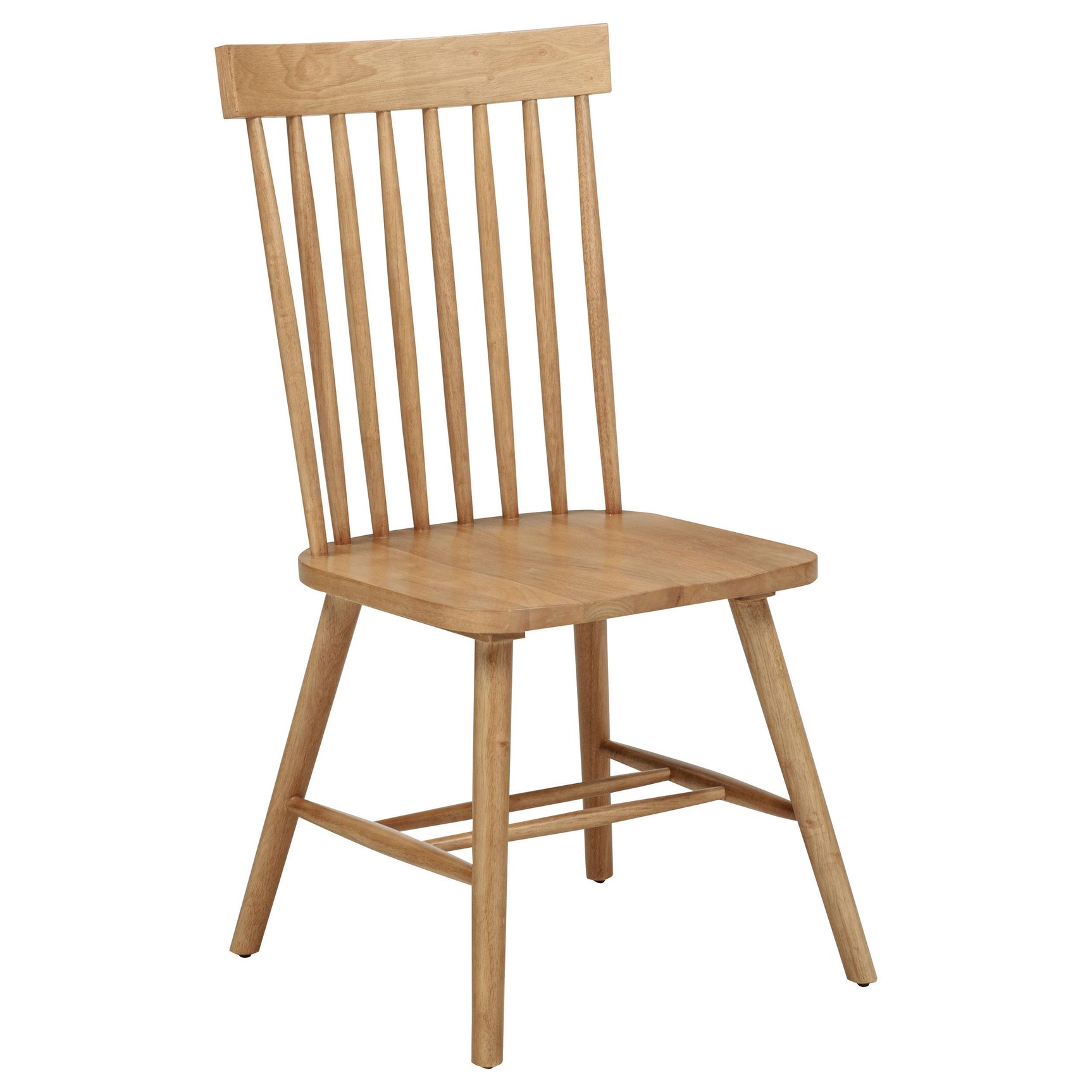 Close-up of spindle back design on Andrews chair