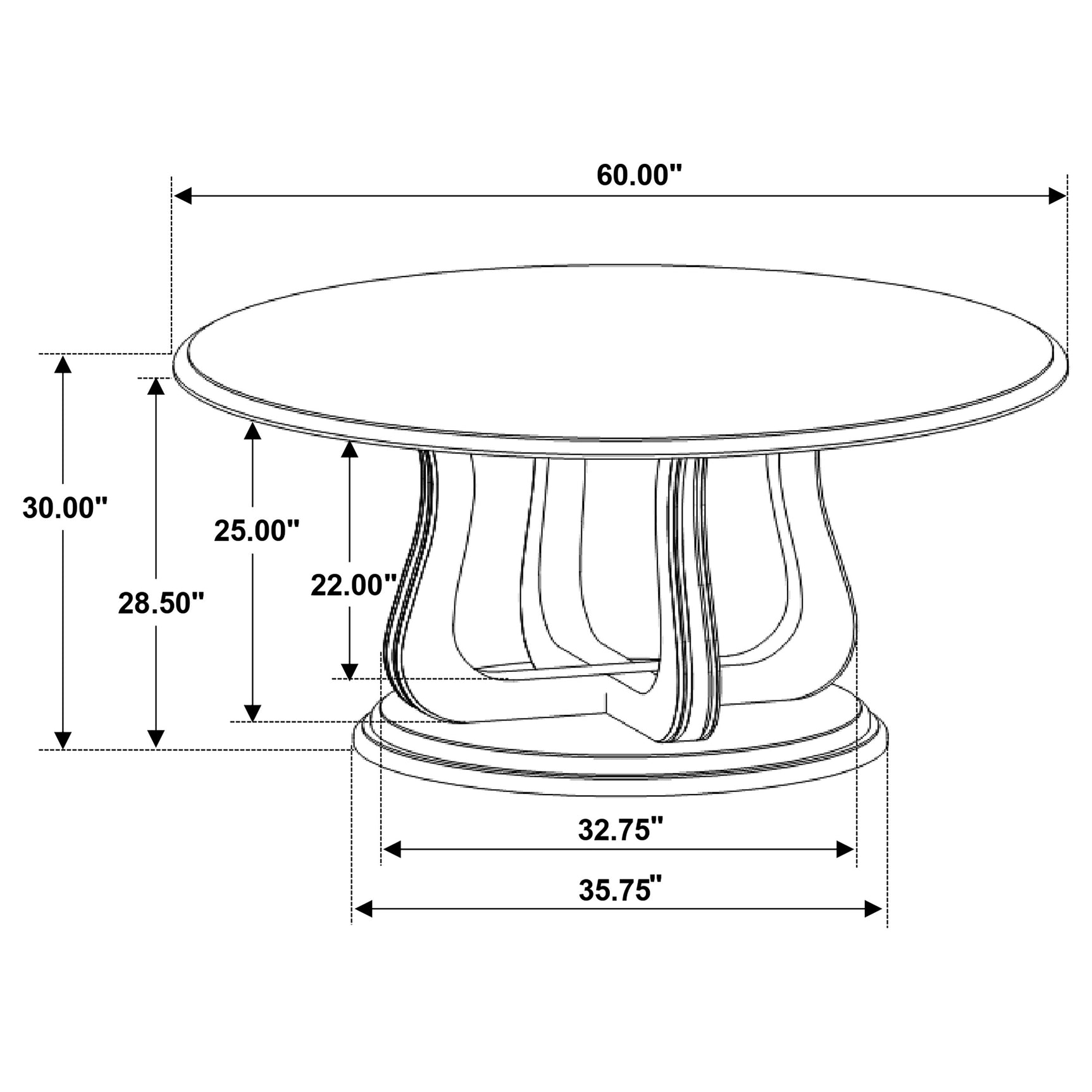 Trofello Whitewash Round Dining Room Set detail view