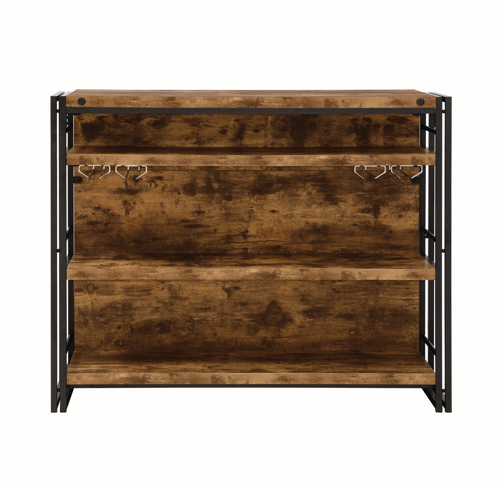 Renaldi Bar Unit showing stemware rack and shelves