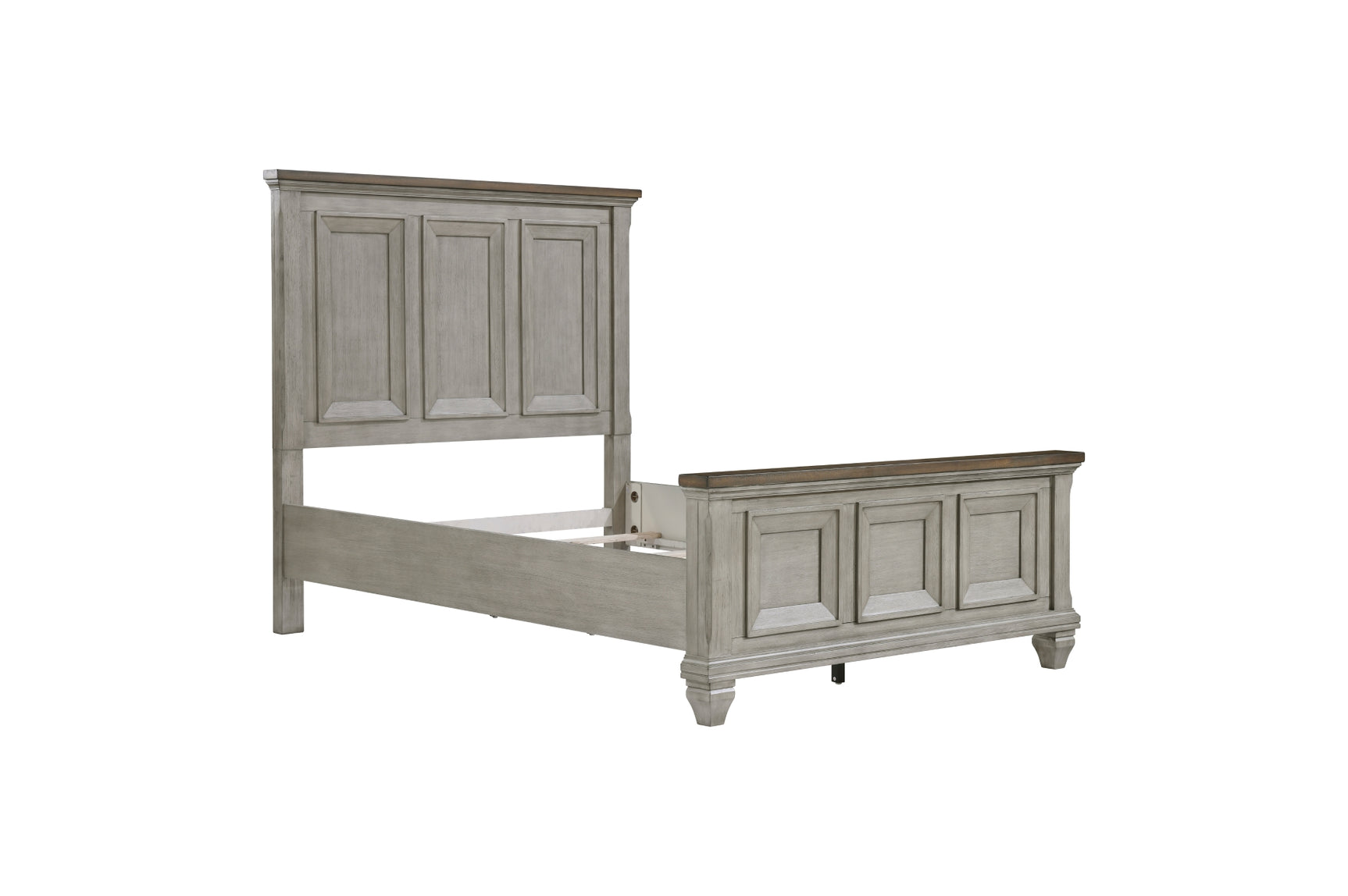 side profile of Renton Gray king panel bedroom set