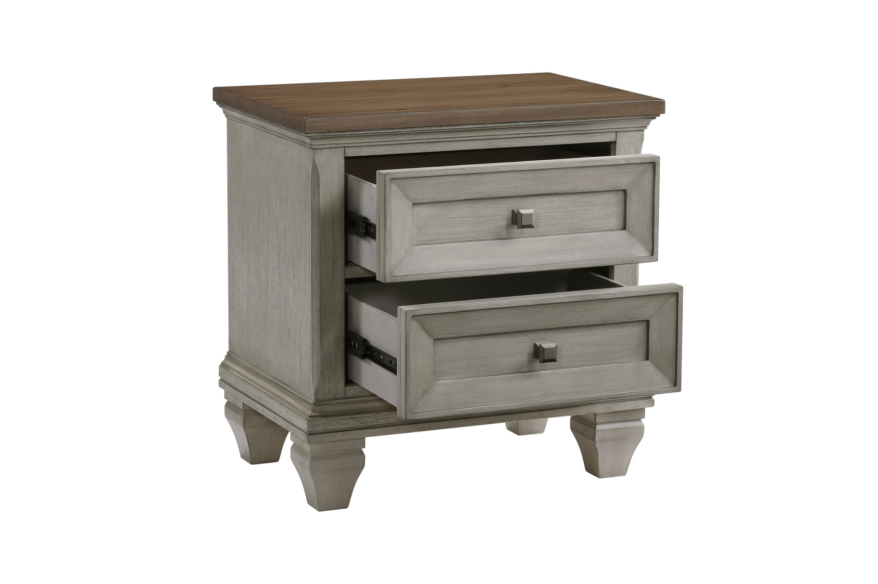 open drawer view of Renton Gray queen panel bedroom set