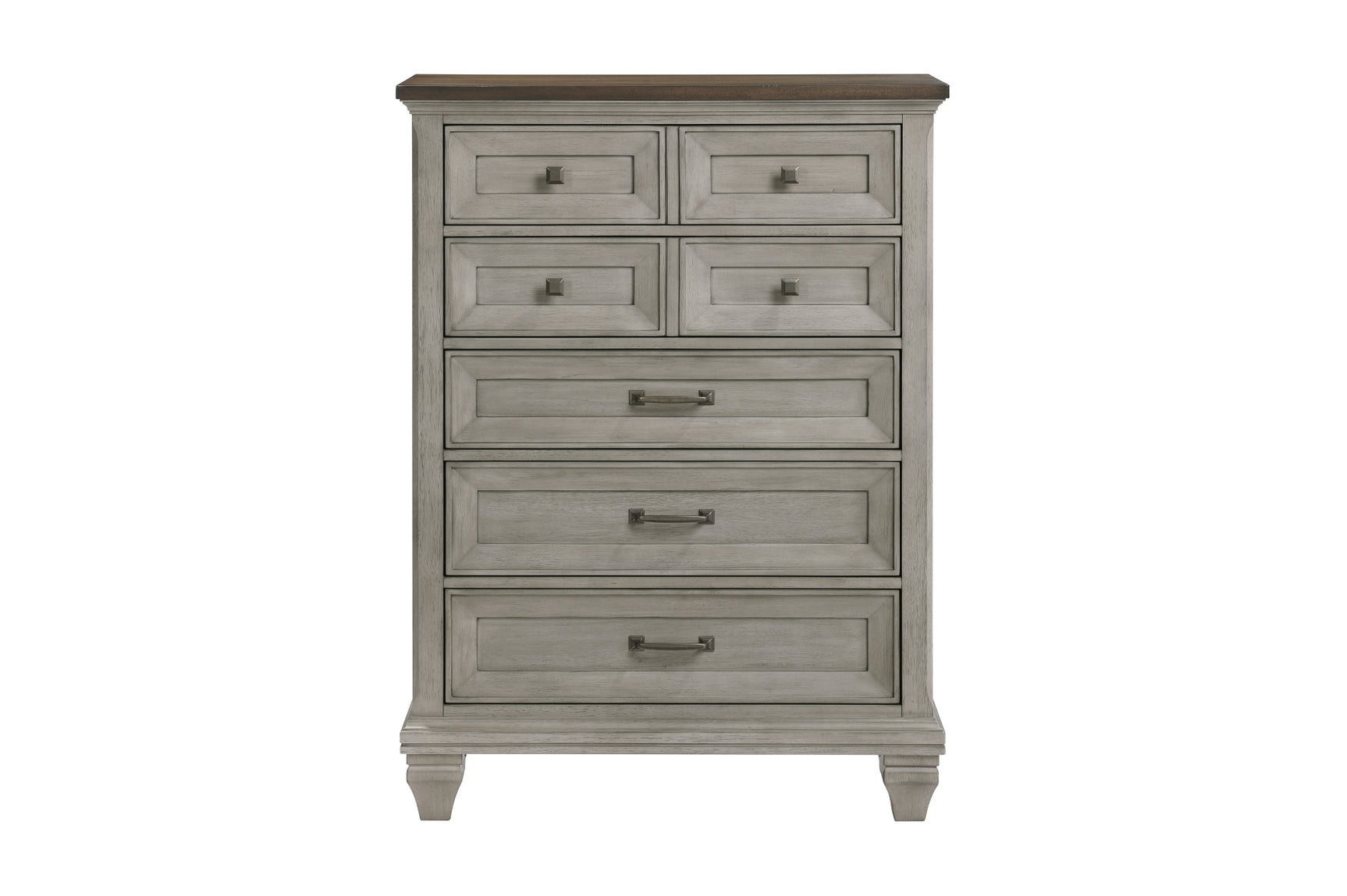 Renton Gray Panel Bedroom Set with bed and dresser in gray finish