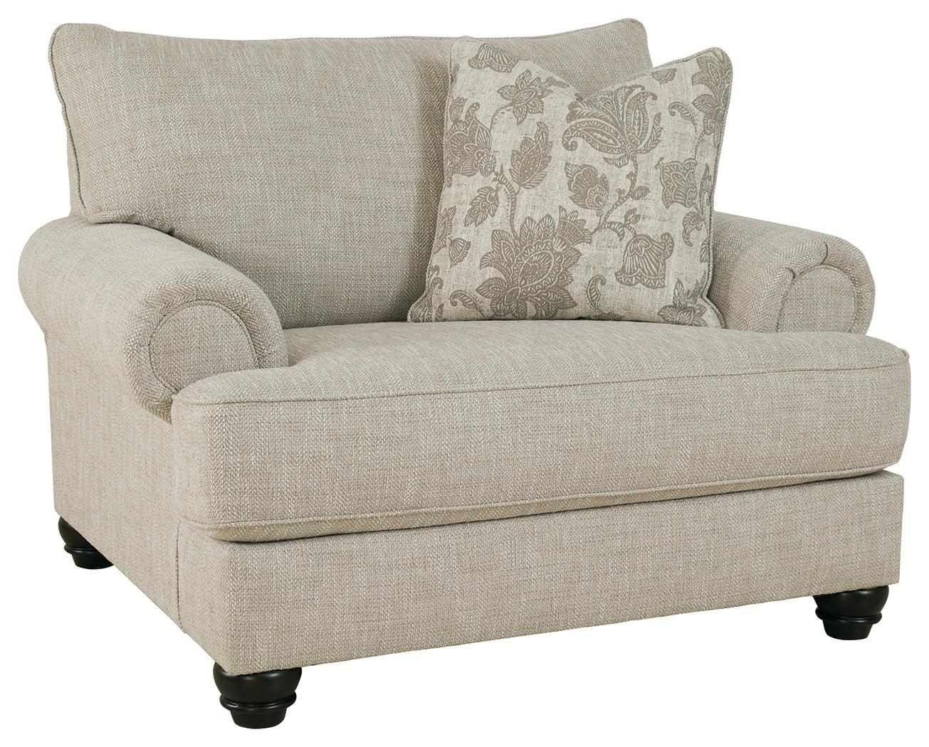 Asanti Oversized Chair side view showing roll arms