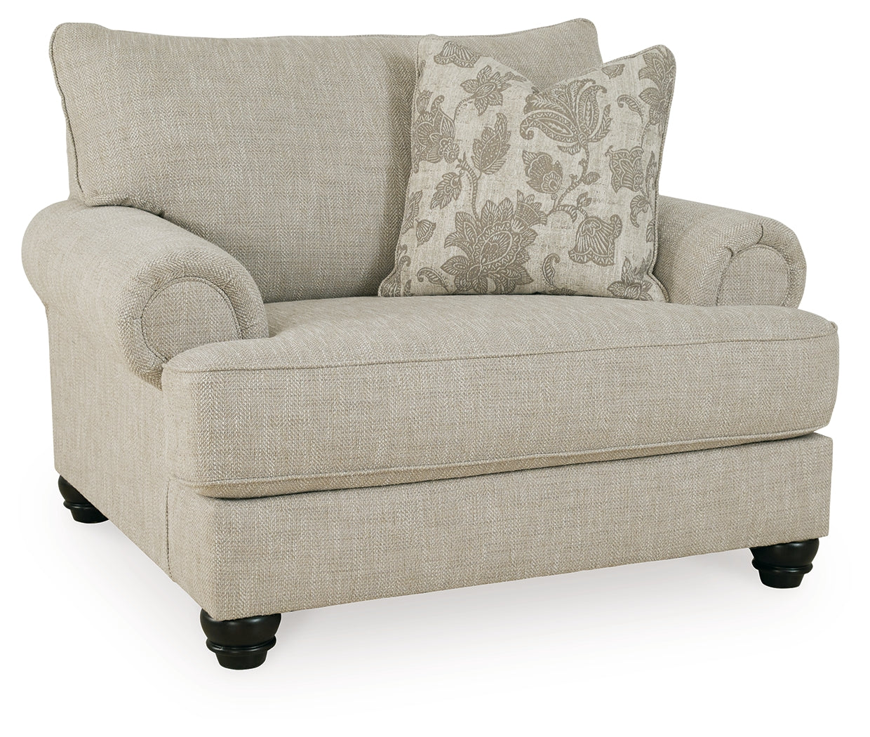 Back view of Asanti Fog oversized chair