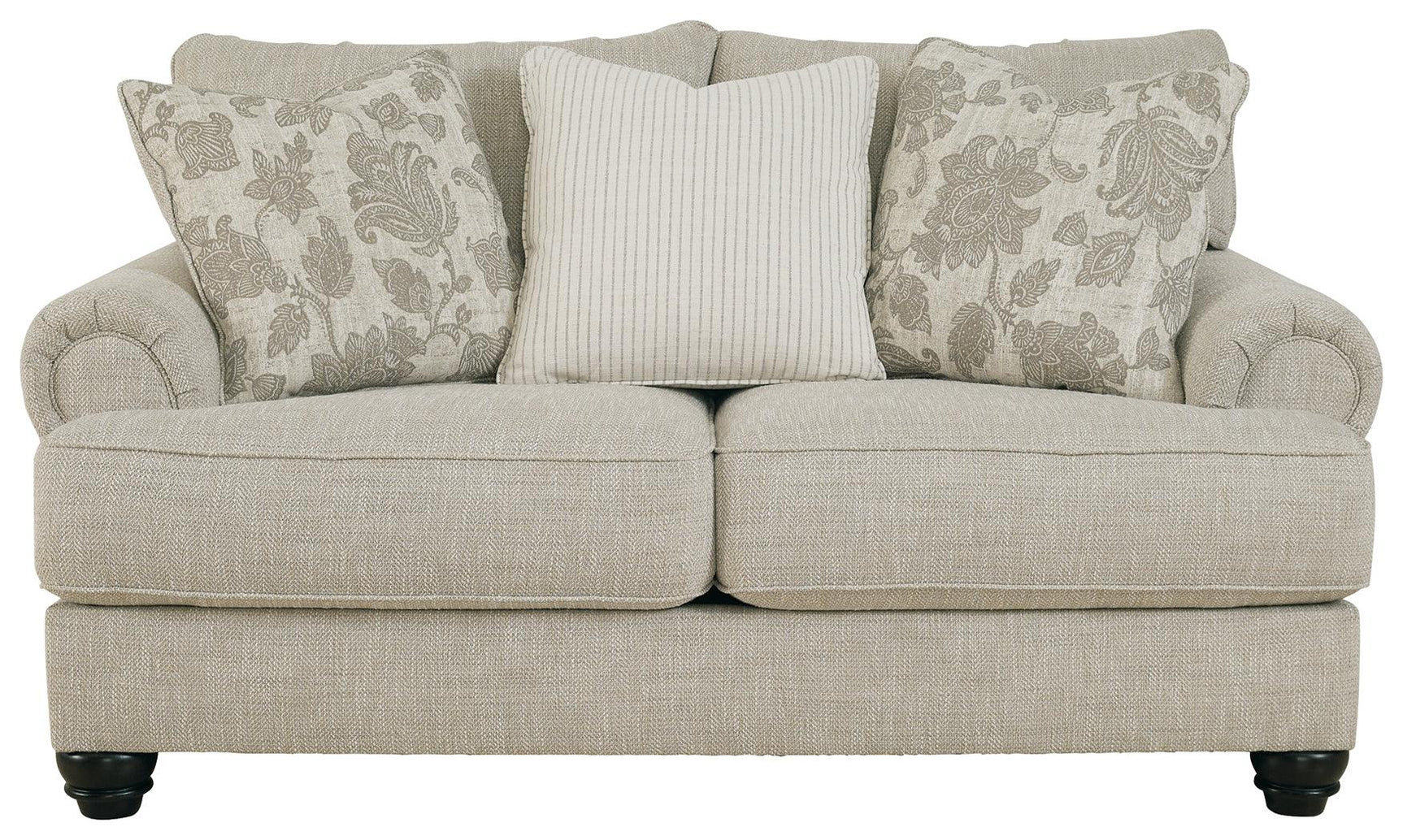 Asanti Fog Chenille Loveseat side profile