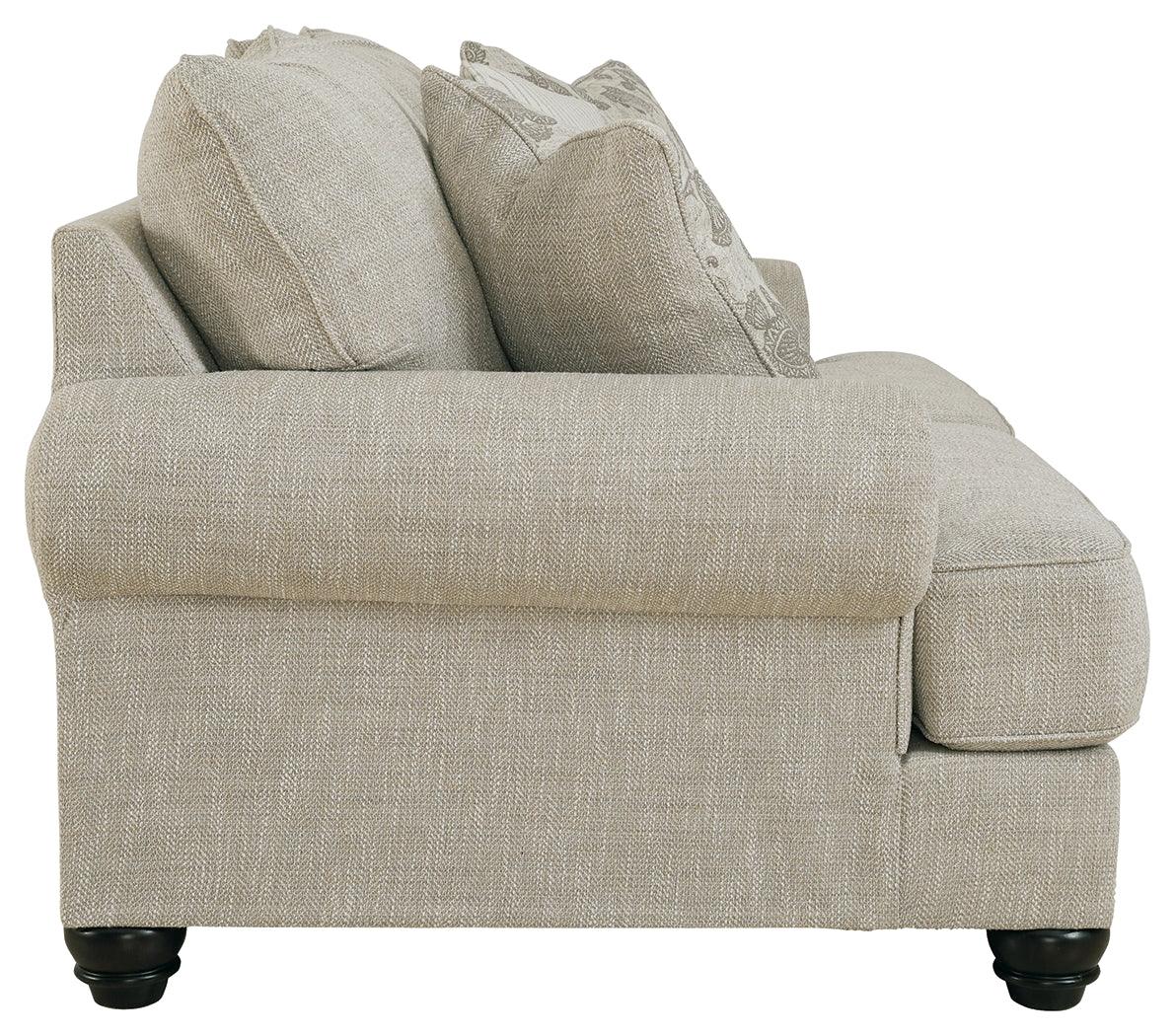 Asanti Fog Chenille Loveseat rear view