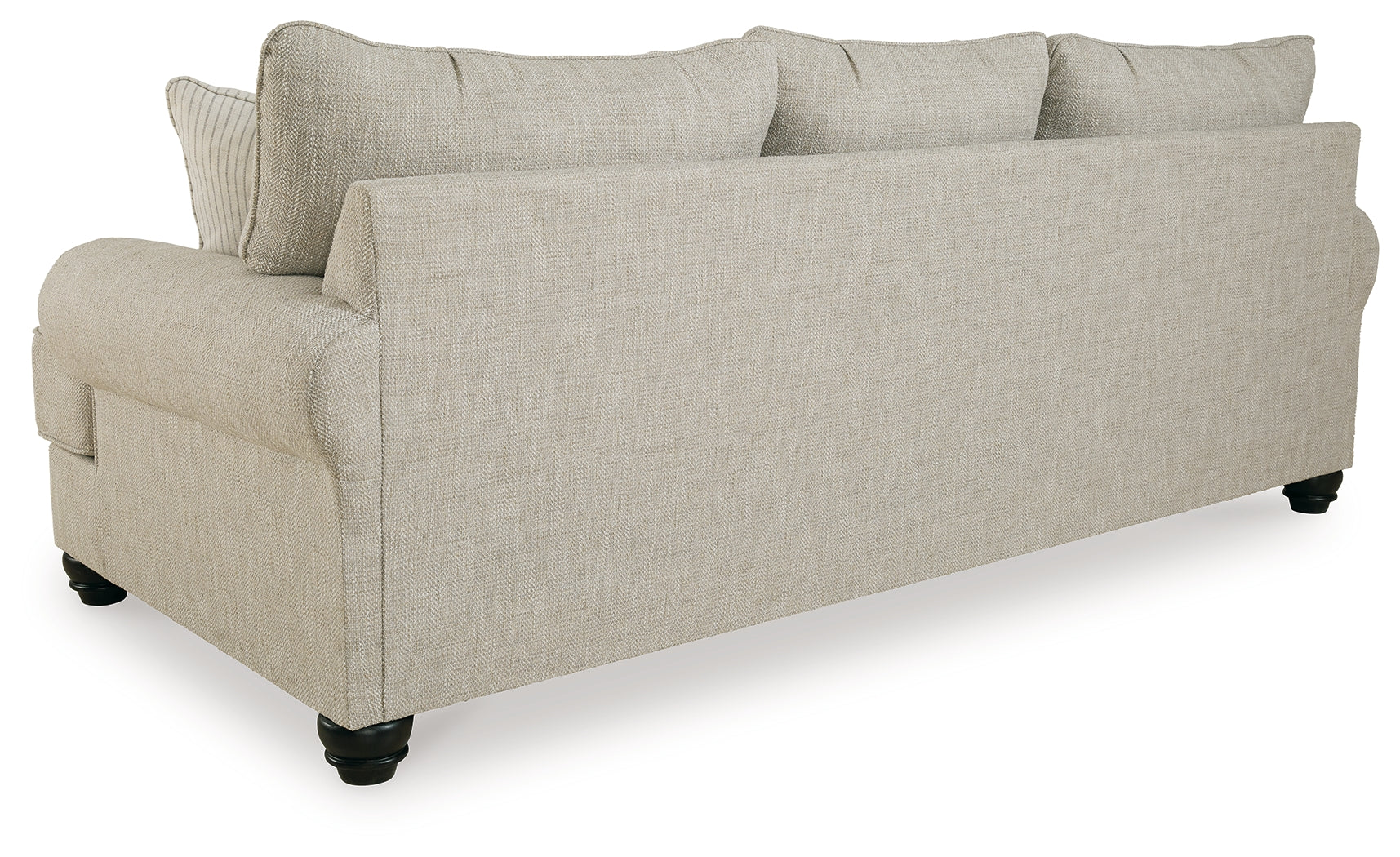 close-up detail of sofa fabric and design