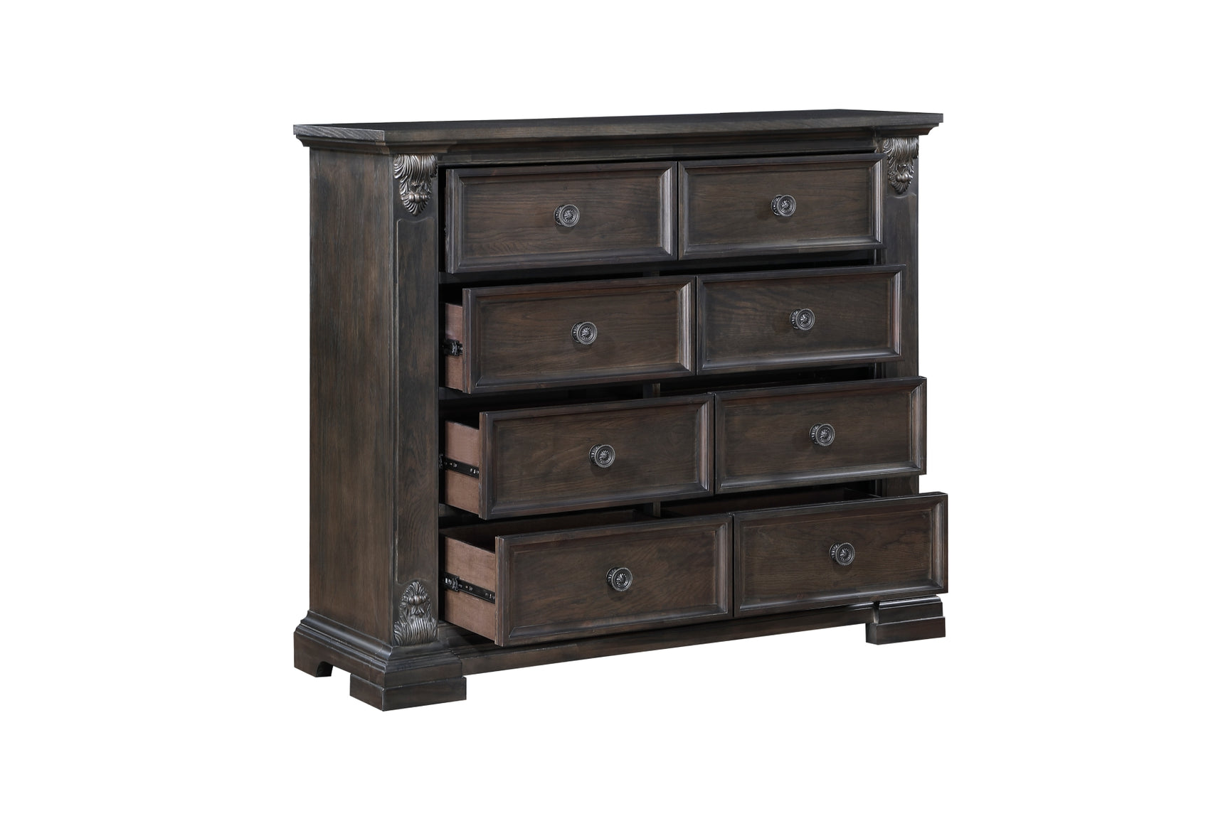 Cornwall Espresso Storage Platform Bedroom Set main bed view