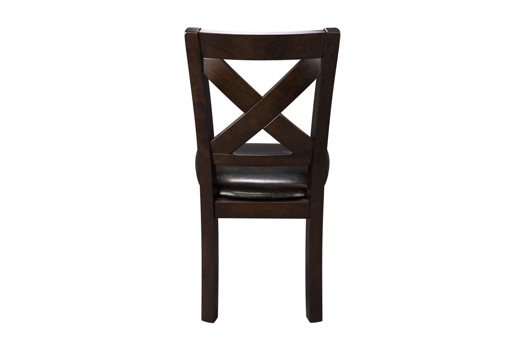 Crown Point Brown Modern Contemporary Faux Leather Seat Rectangular Dining Room Set - Ella Furniture