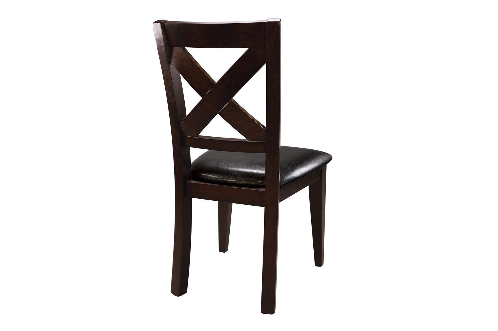 Crown Point Brown Modern Contemporary Faux Leather Seat Rectangular Dining Room Set - Ella Furniture