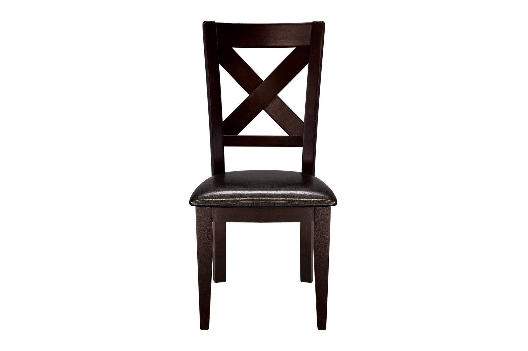 Crown Point Brown Modern Contemporary Faux Leather Seat Rectangular Dining Room Set - Ella Furniture