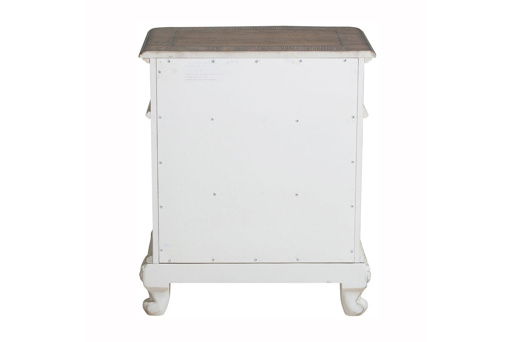Cinderella Antique White Youth Panel Bedroom Set - Bed footboard detail
