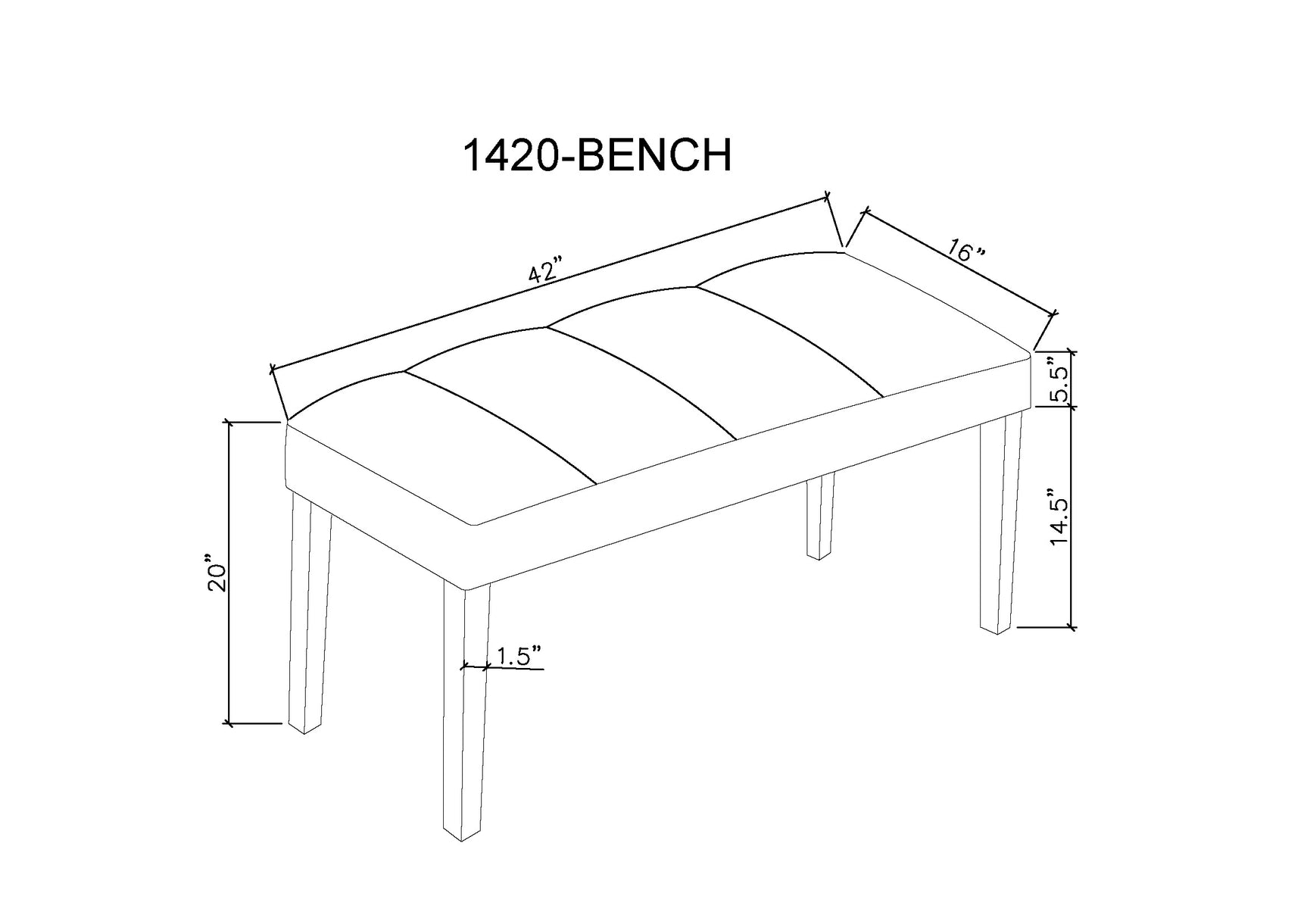 main view of Vega bench