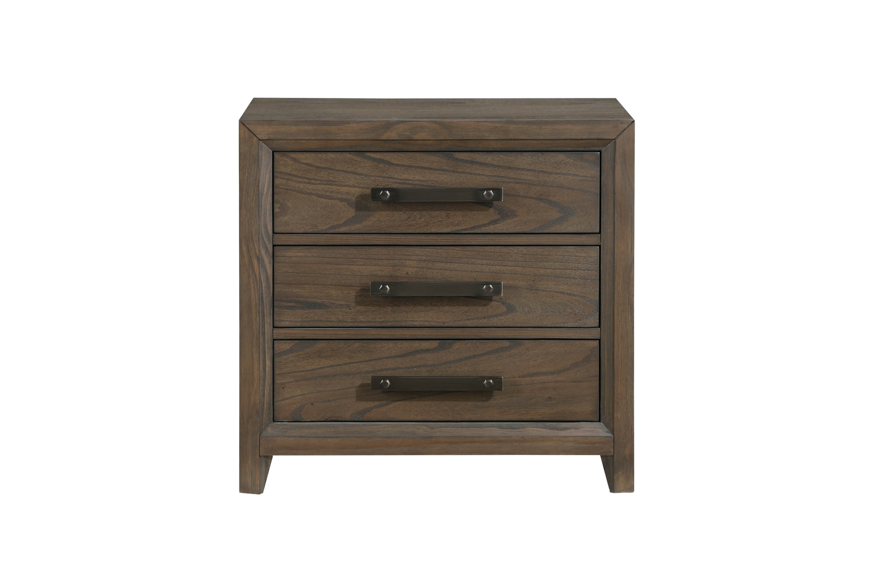 bedroom view of Cambridge Brown Upholstered Storage Bedroom Set bed