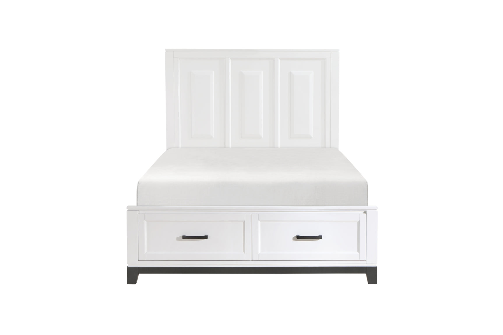 Bedroom view of Garretson White Storage Platform Bedroom Set bed
