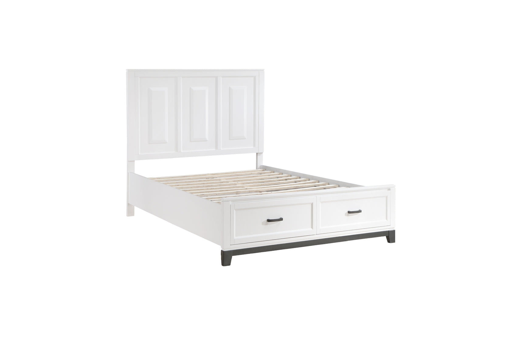 Bedroom view of Garretson White Storage Platform Bedroom Set bed