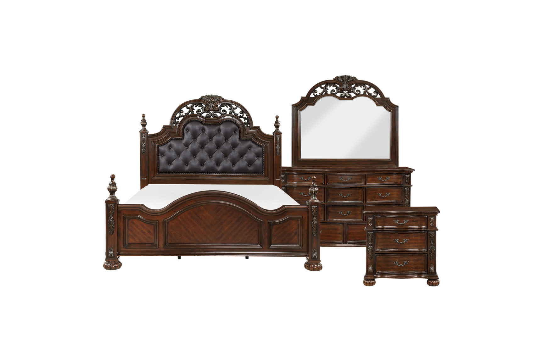 Bedroom view including dresser and mirror in Rico Set