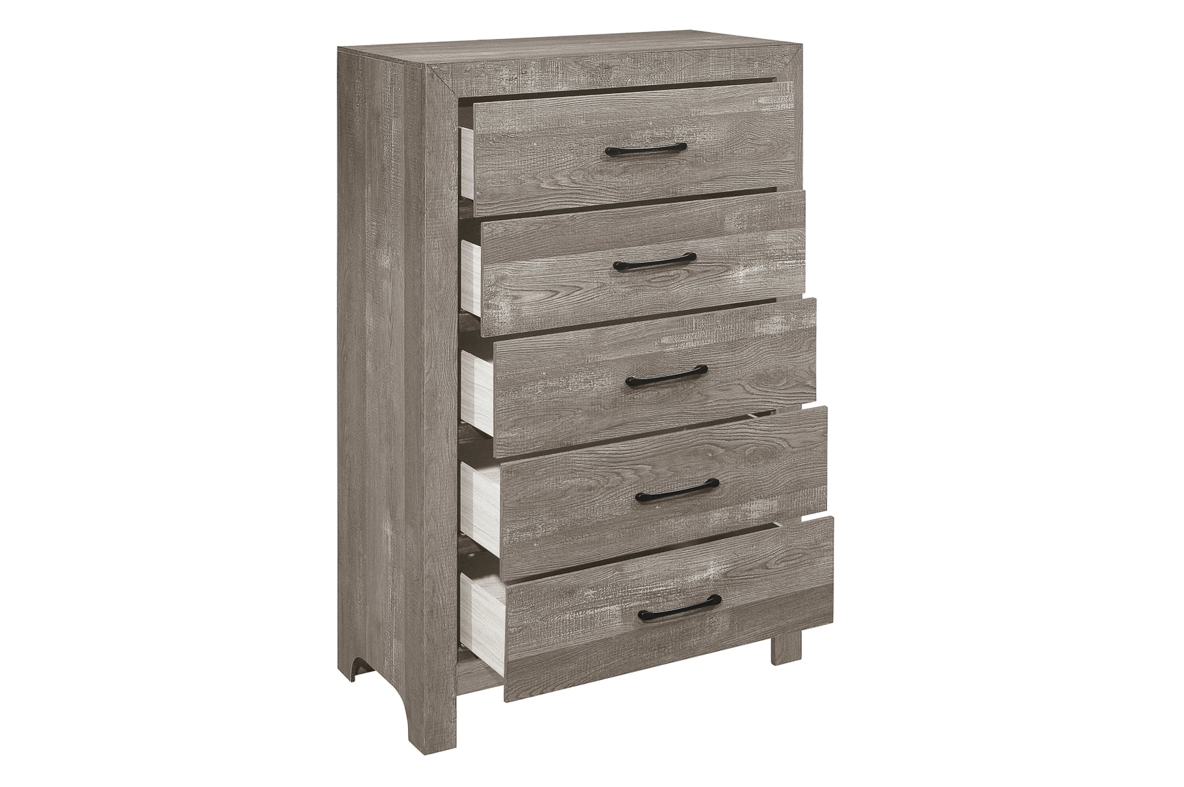 Corbin Rustic Gray Panel Bedroom Set full view