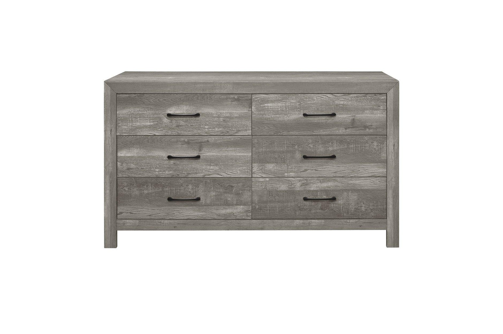 Corbin Gray Panel Bedroom Set dresser and mirror front view