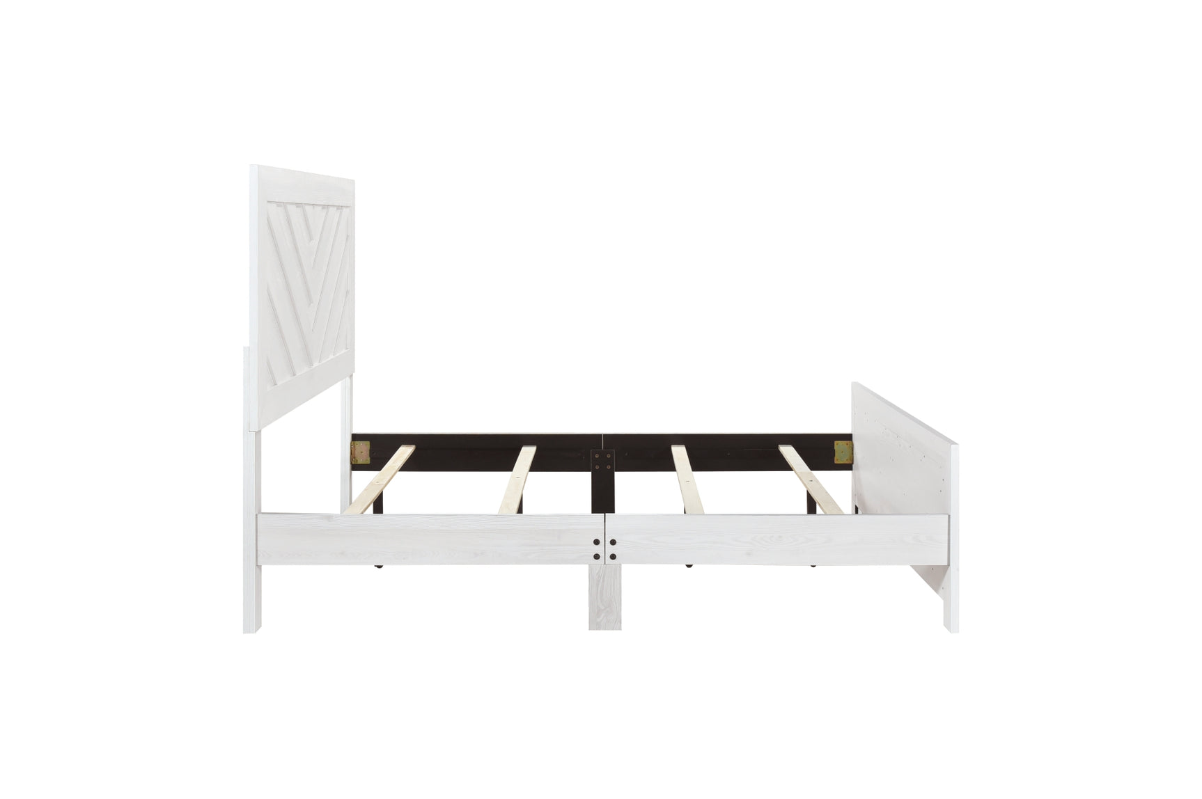 Corbin Rustic White Panel Bedroom Set bedroom view with bed