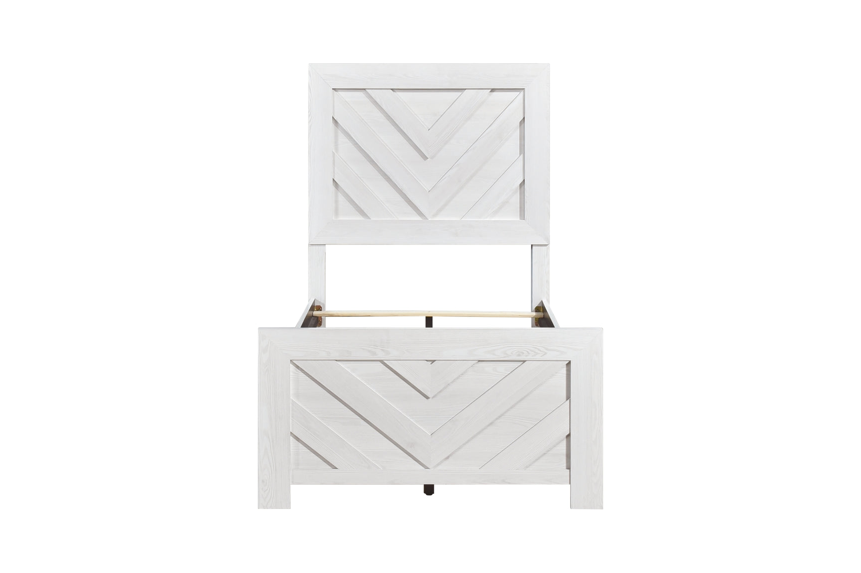 Corbin Rustic White Panel Bedroom Set side angle
