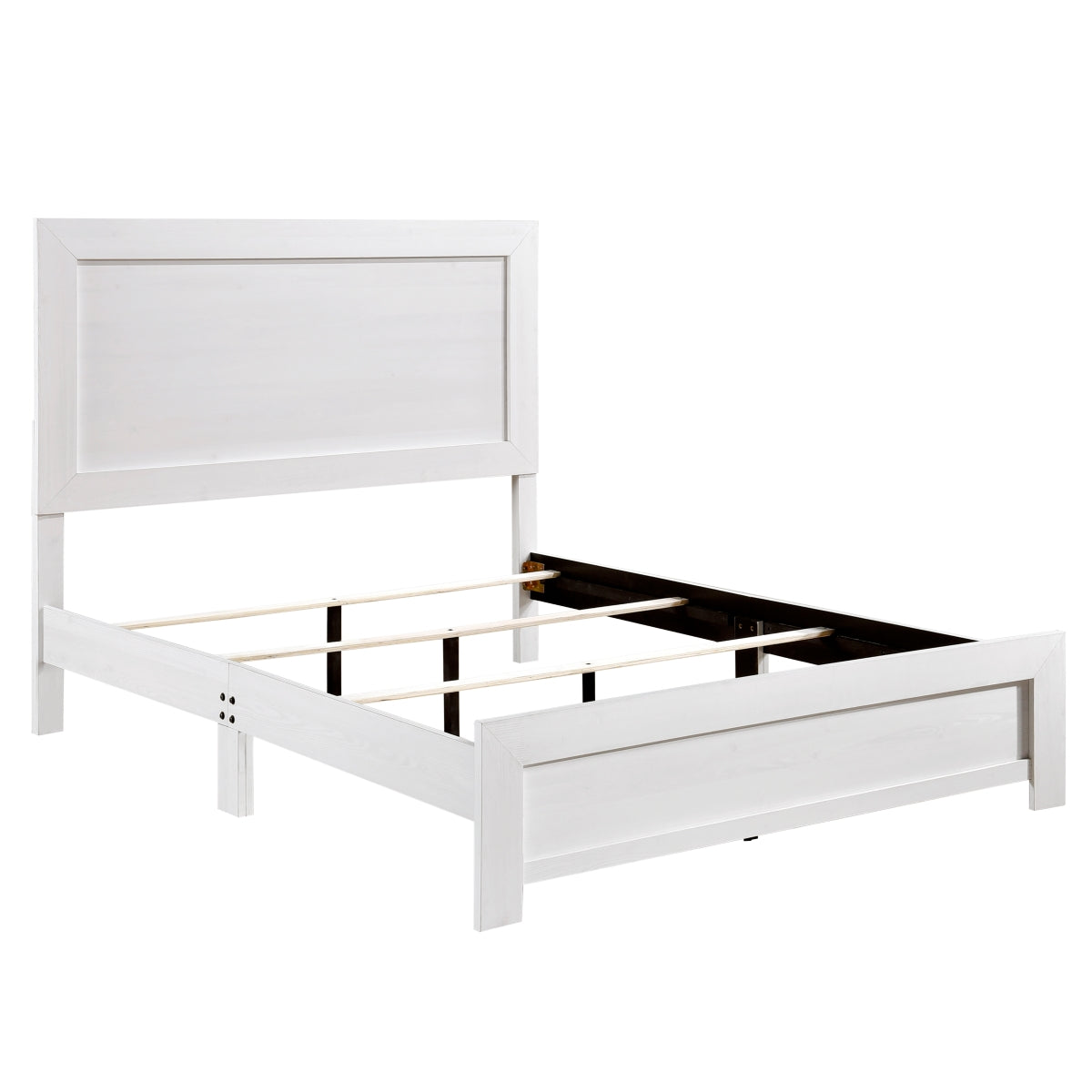 Footboard detail of Tereza White King Bed