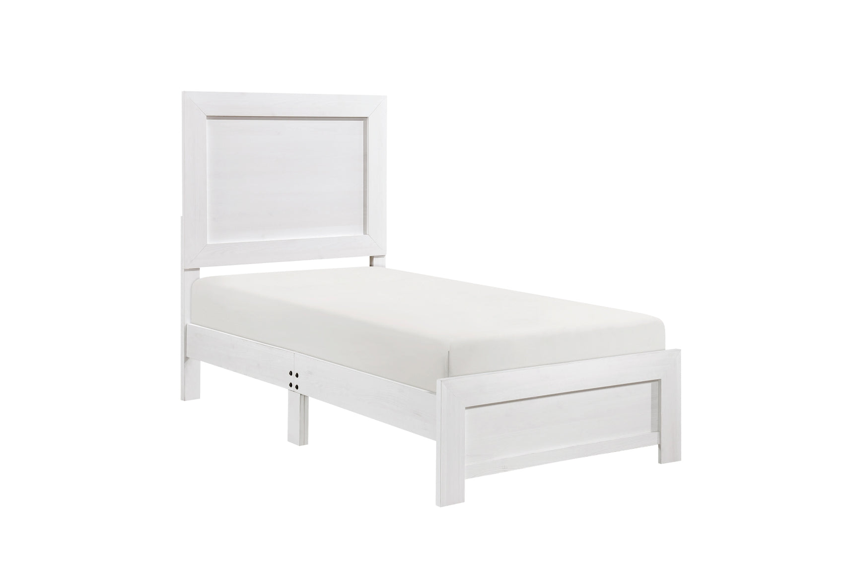 Corbin White Panel Bedroom Set king bed side profile