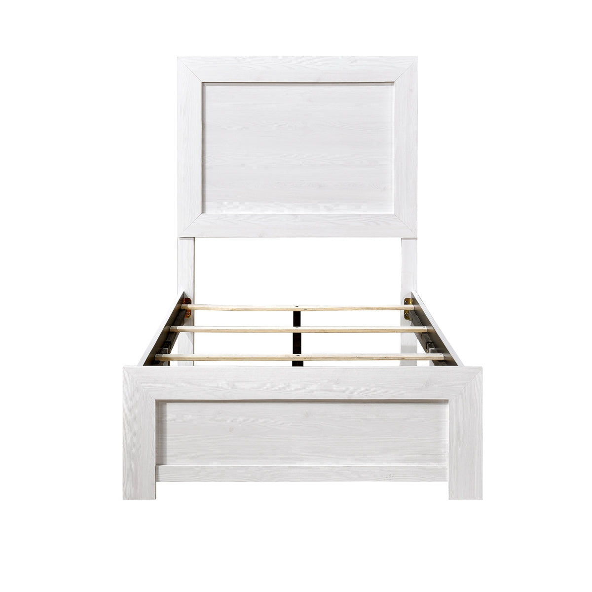 Corbin White Panel Twin Bed close-up detail