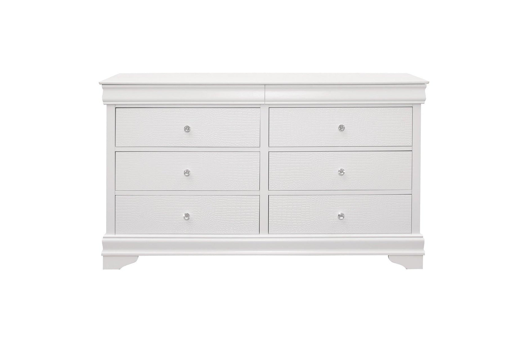 Lana White Faux Leather Tufted LED Panel Bedroom Set main bed front