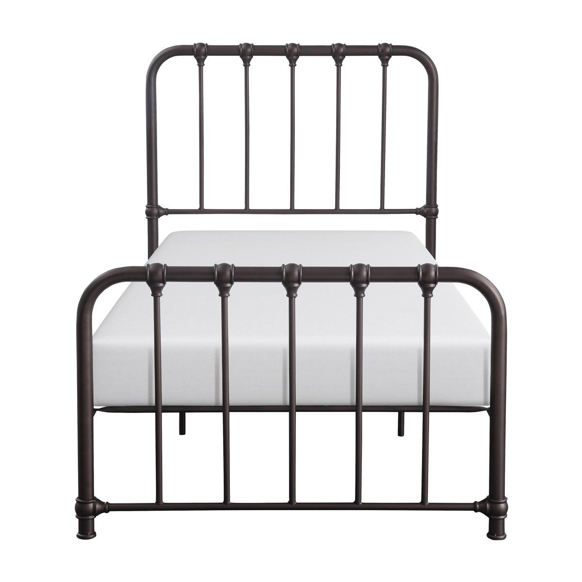 Bethany Dark Bronze Metal Twin Platform Bed front view