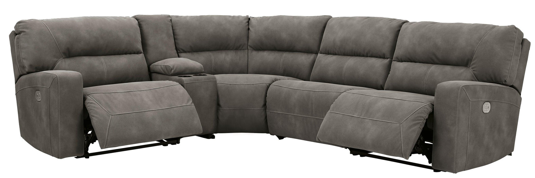 Next-Gen Durapella Slate 5-Piece Power Reclining Sectional full view