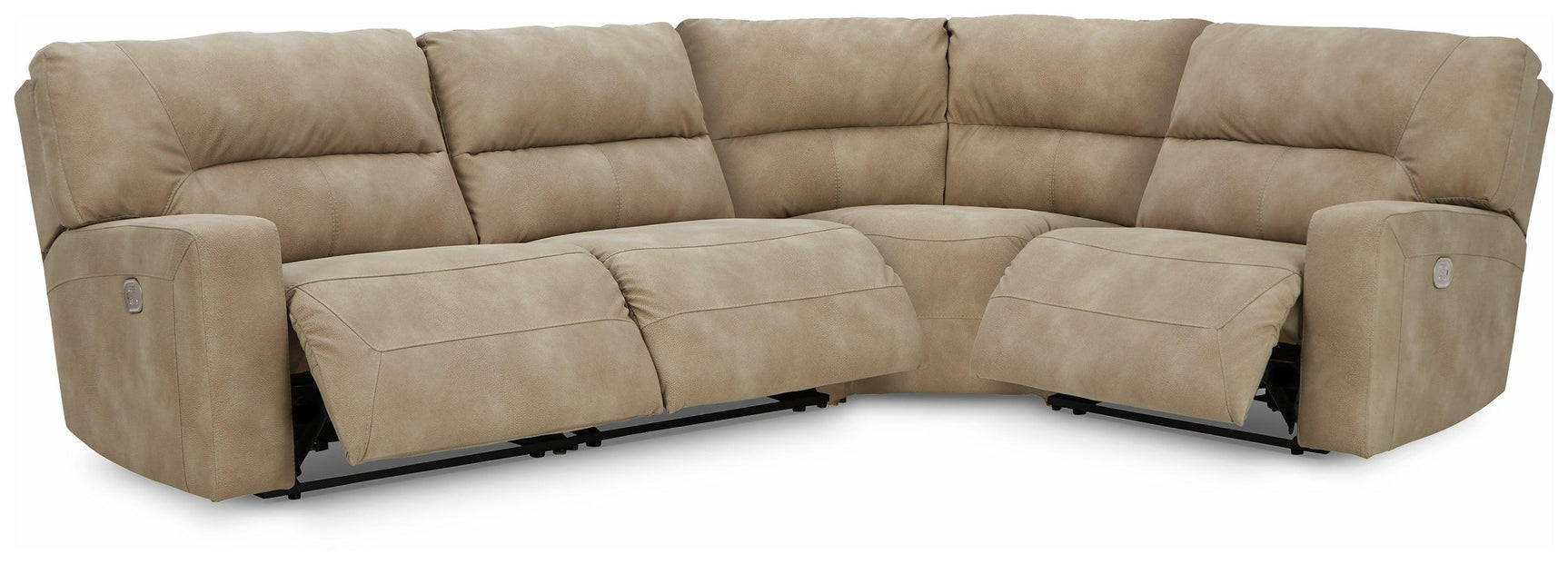 Next-Gen Durapella Sand 4-Piece Power Reclining Sectional Sofa front view