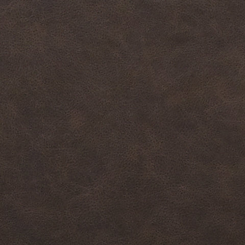 fabric swatch of umber faux leather upholstery