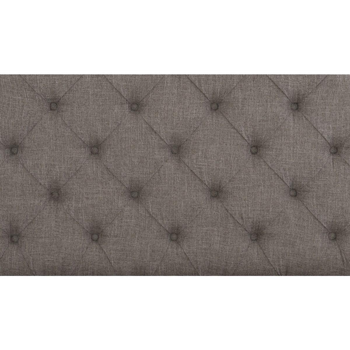 Gray fabric upholstery close-up on Baylesford King Panel Bed