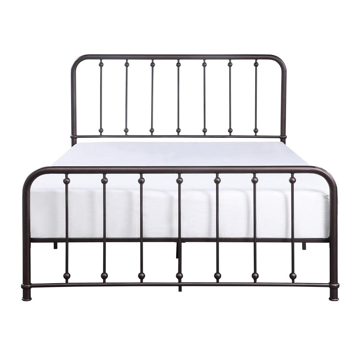 Larkspur Dark Bronze Metal King Platform Bed front view