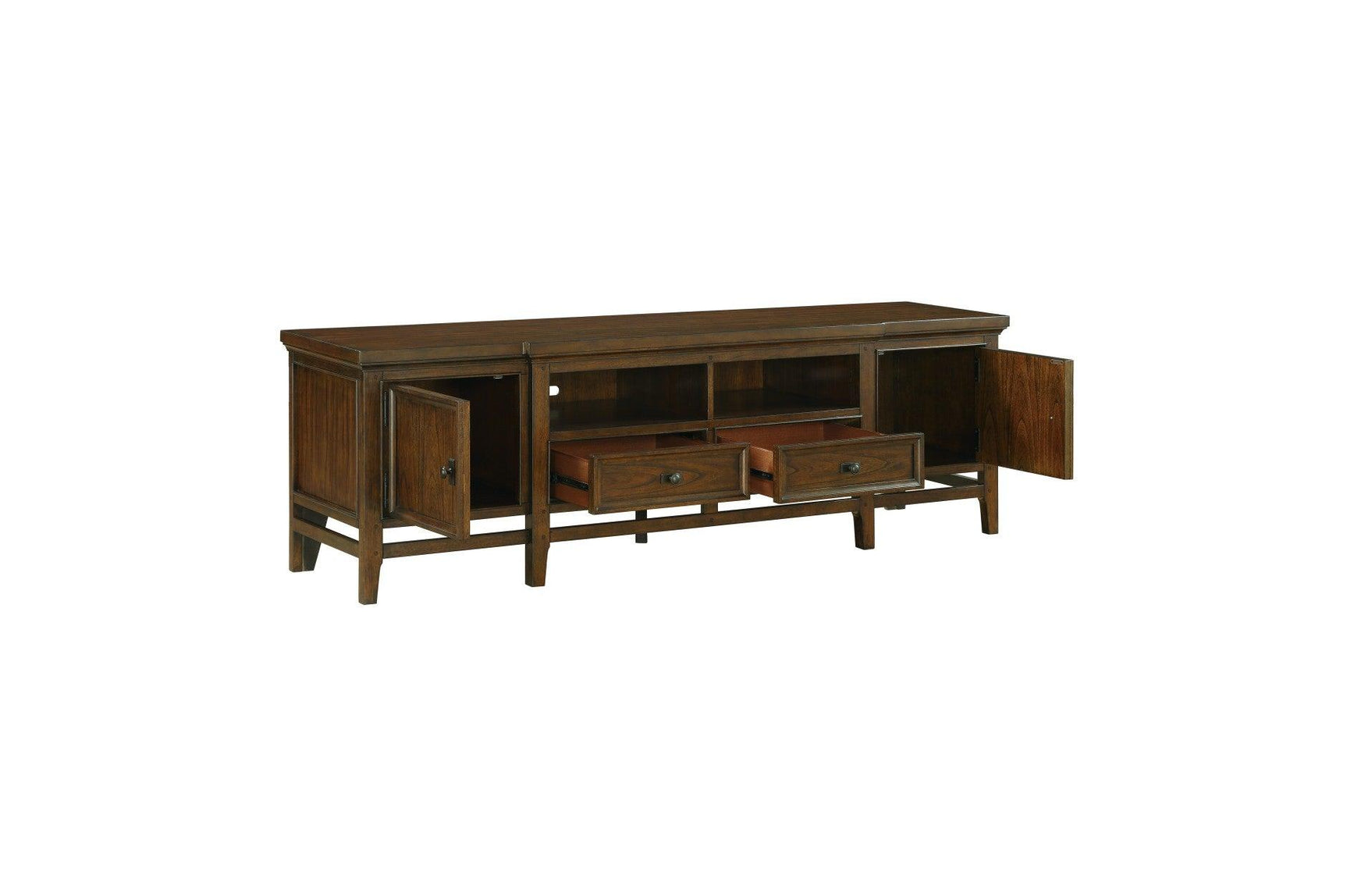 Close-up of Frazier Park TV Stand horizontal knob hardware