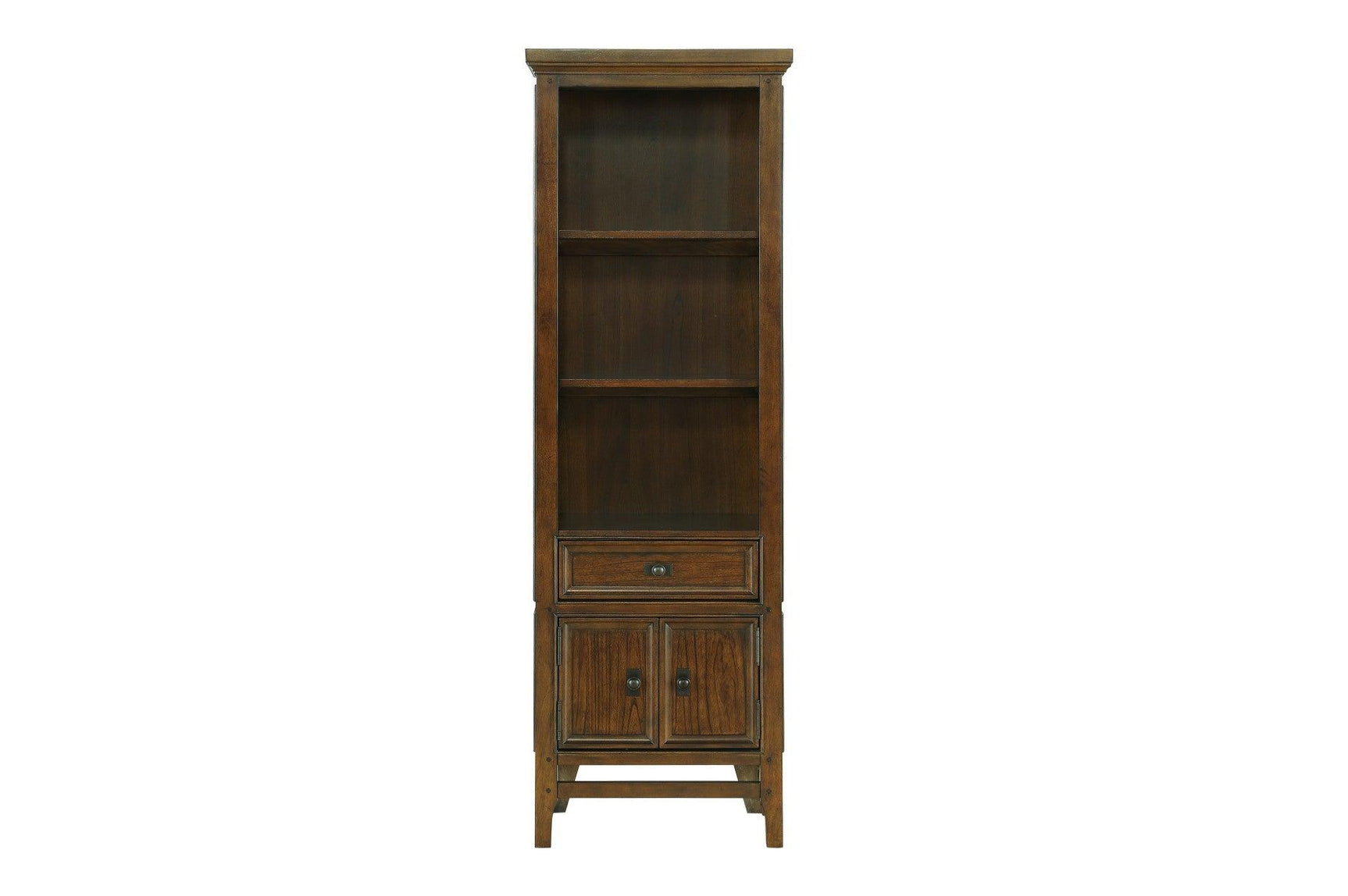 Frazier Park side pier front view in brown cherry finish