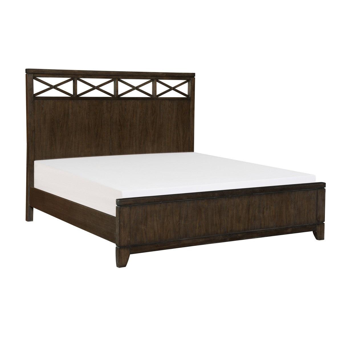 Griggs King Panel Bed angled view showing headboard